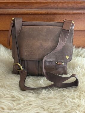 Fossil Brown Leather Crossbody Bag
